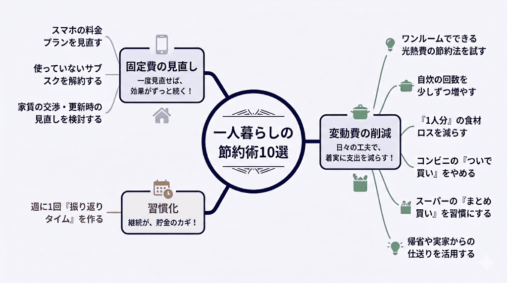 今日からできる!一人暮らしの節約術10選